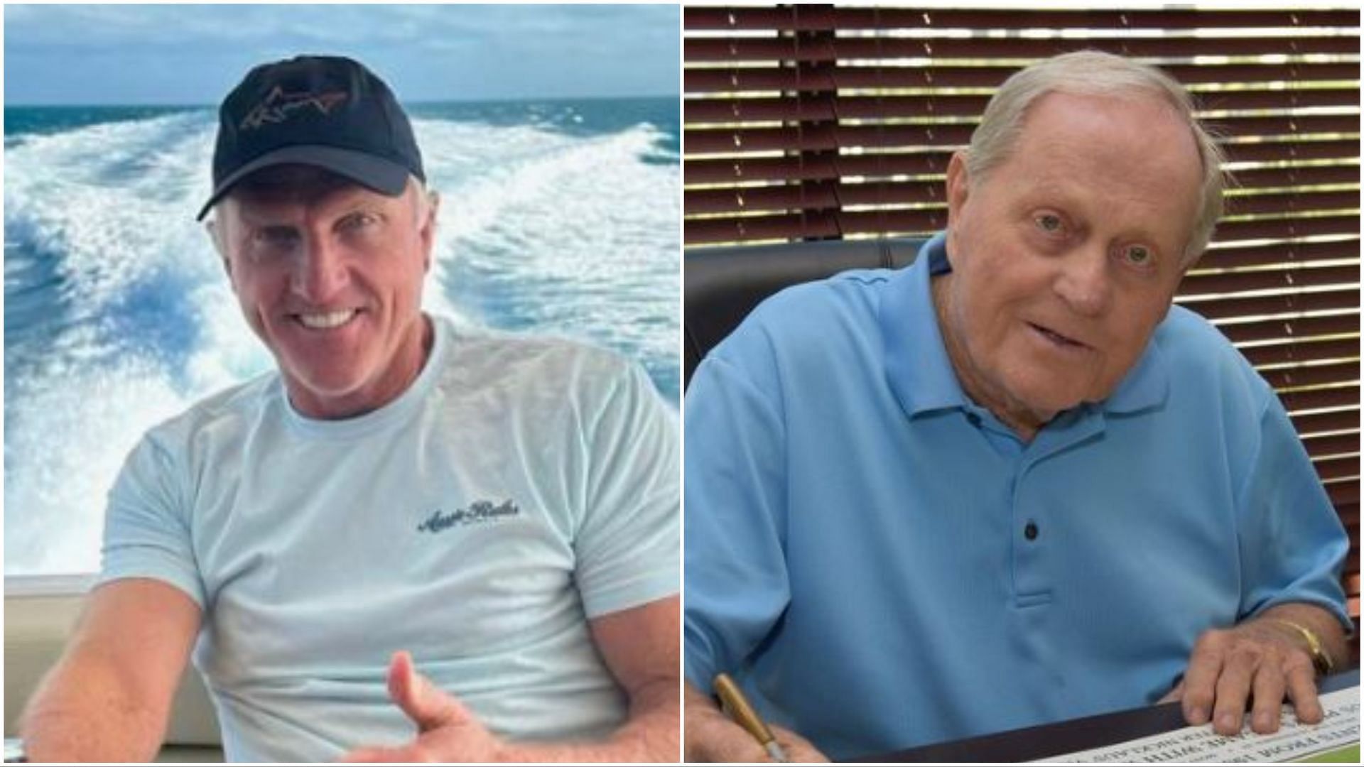 Greg Norman (via Instagram/@shark_gregnorman) and Jack Nicklaus (via Instagram/@jacknicklaus)