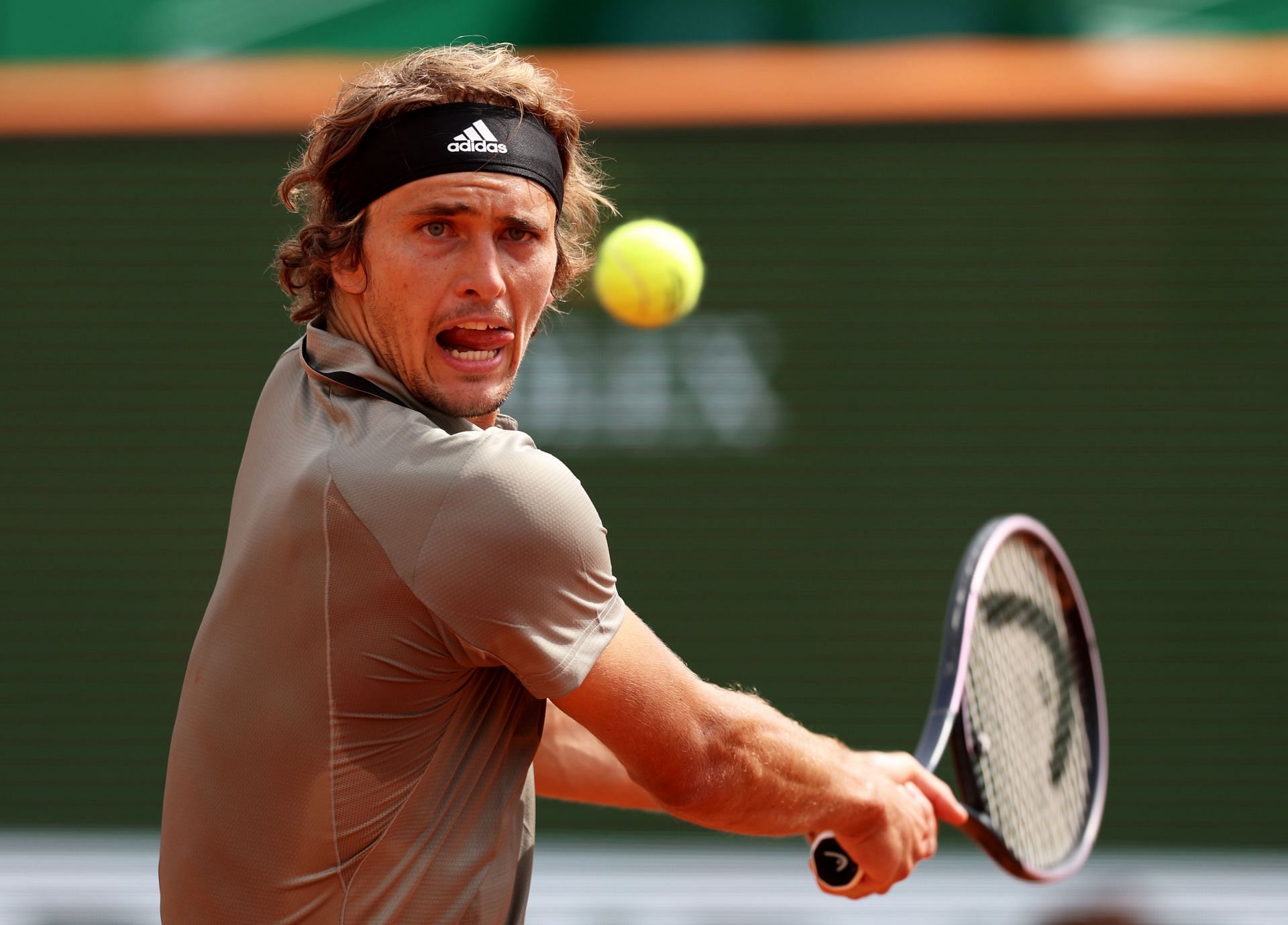 Alexander Zverev competes at the 2023 Rolex Monte-Carlo Masters.