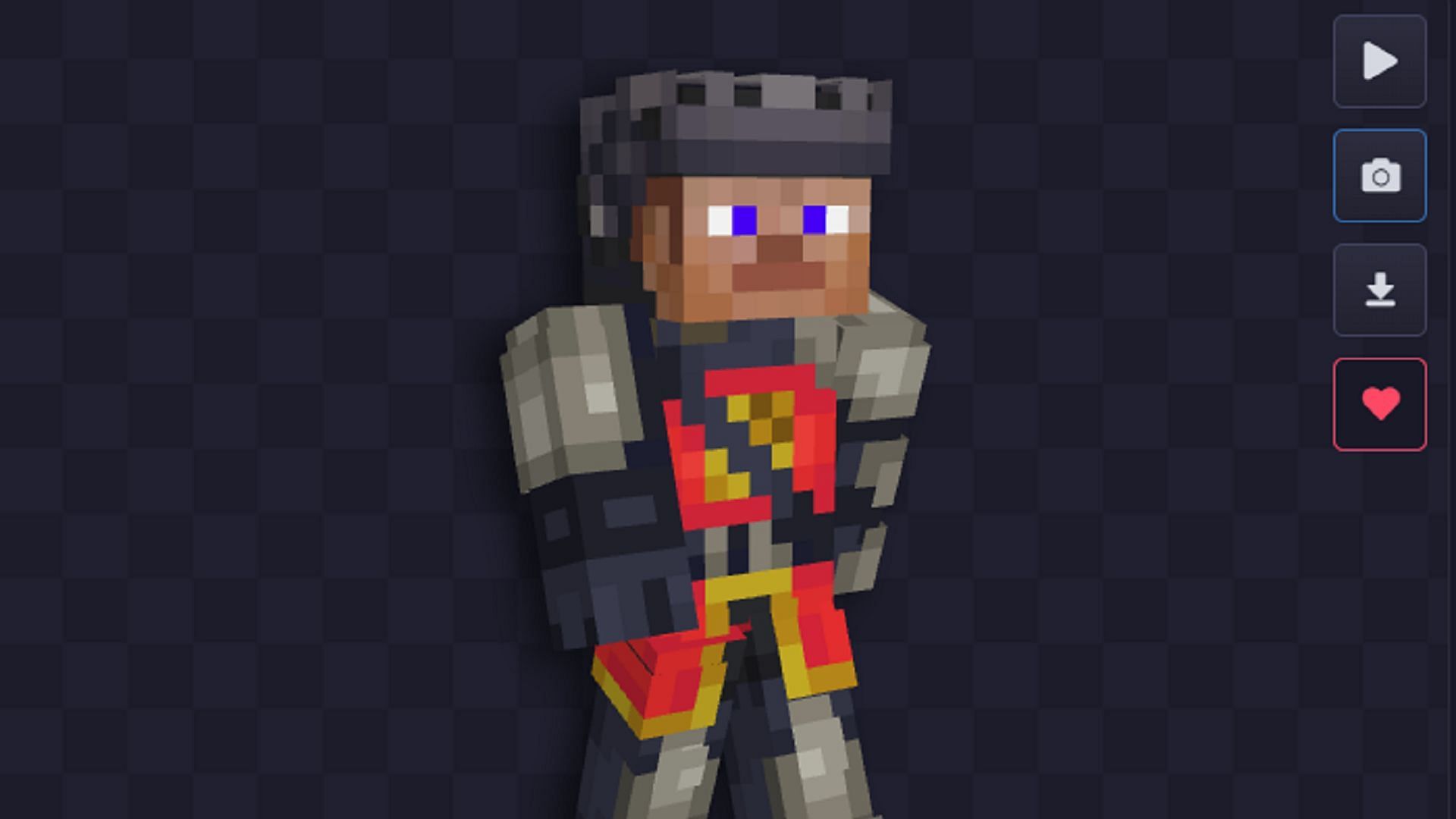 Steve appears to have been knighted in a king&#039;s court with this Minecraft skin (Image via NameMC)