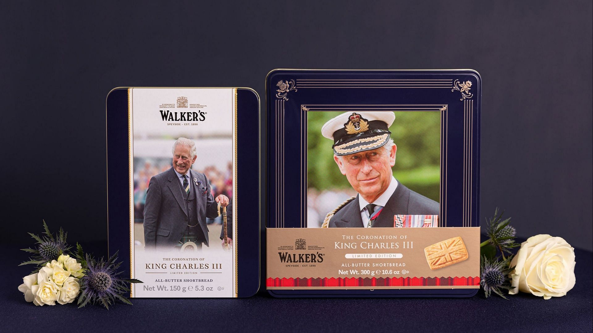 Walker&rsquo;s Shortbread unveils two new Royal Coronation Shortbread tins honoring the Coronation of His Majesty King Charles III (Image via Walker&rsquo;s Shortbread)