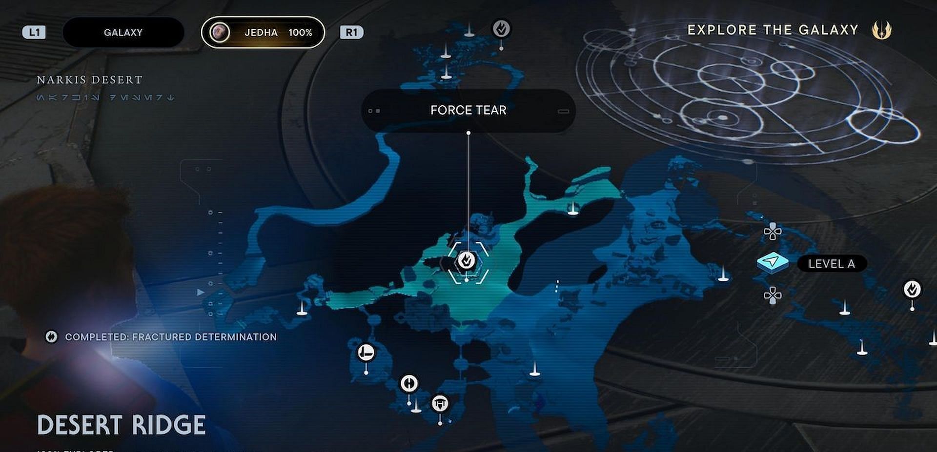 Look out for this tear beside the Anchorite Base meditation point (Image via Electronic Arts)