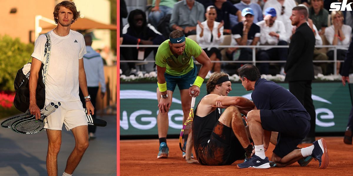 Alexander Zverev injured his ankle in the semifinals of the 2022 French Open.