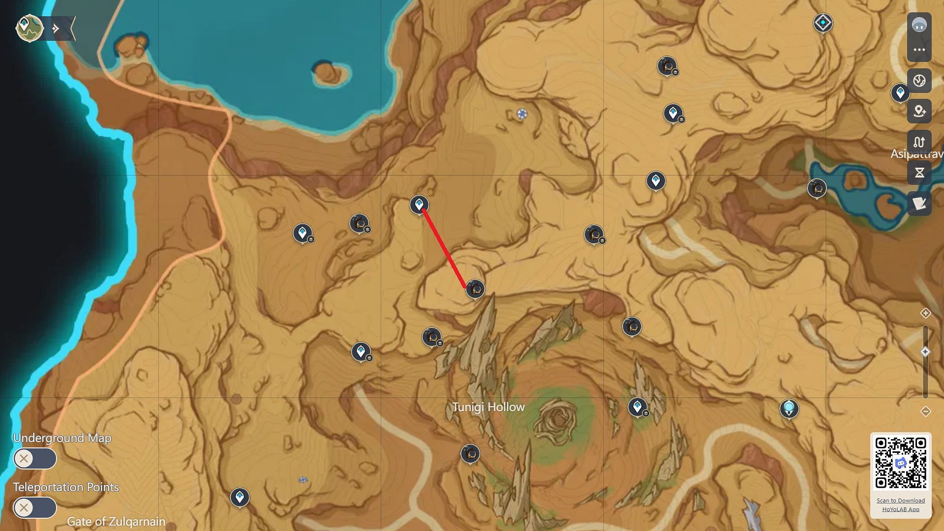 Location of the final tree (Image via HoYoverse)