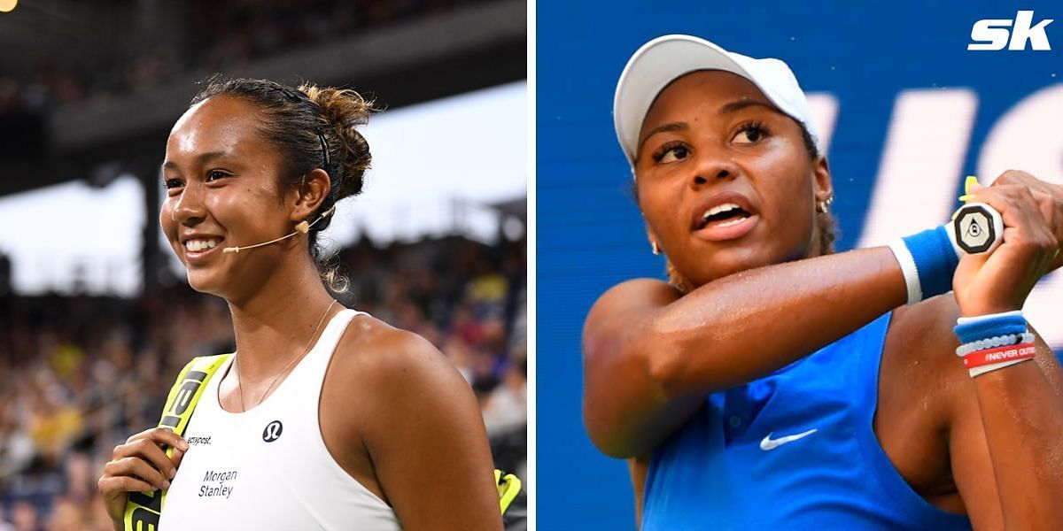 Leylah Fernandez (L) and Taylor Townsend