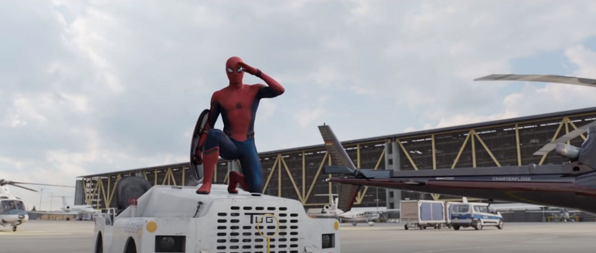 Peter Parker at Leipzig-Halle Airport (Image via Marvel)