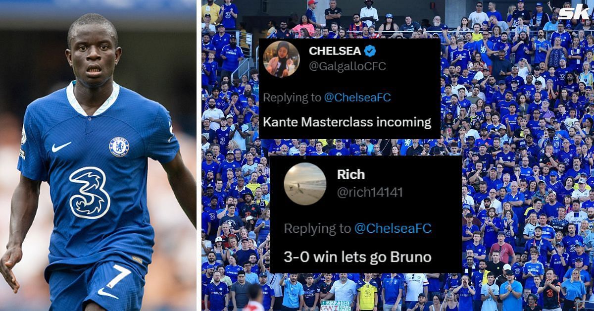 Chelsea fans react as Kante makes it back into the starting XI.