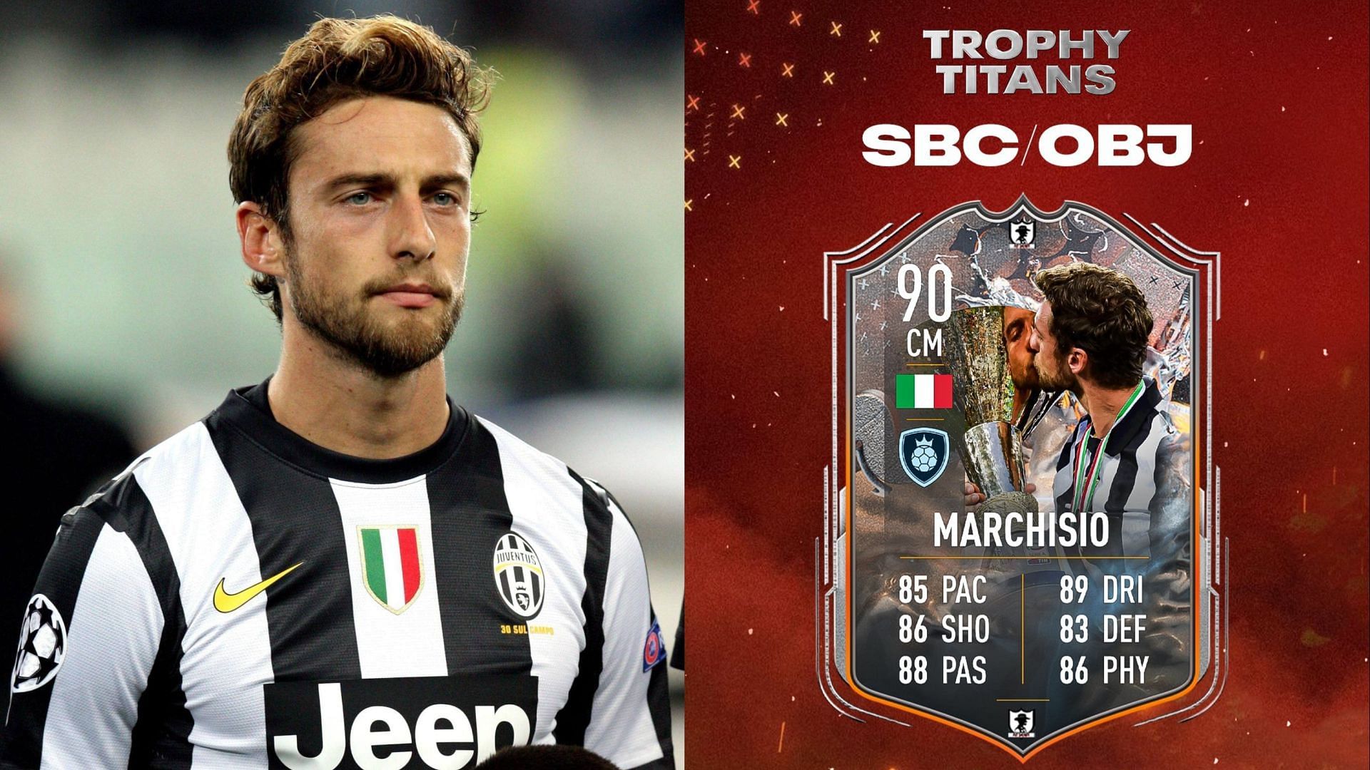 The Claudio Marchisio Trophy Titans SBC will certainly be in the plans of many FIFA 23 players (Images via IMDB, Twitter/FUT Sheriff)