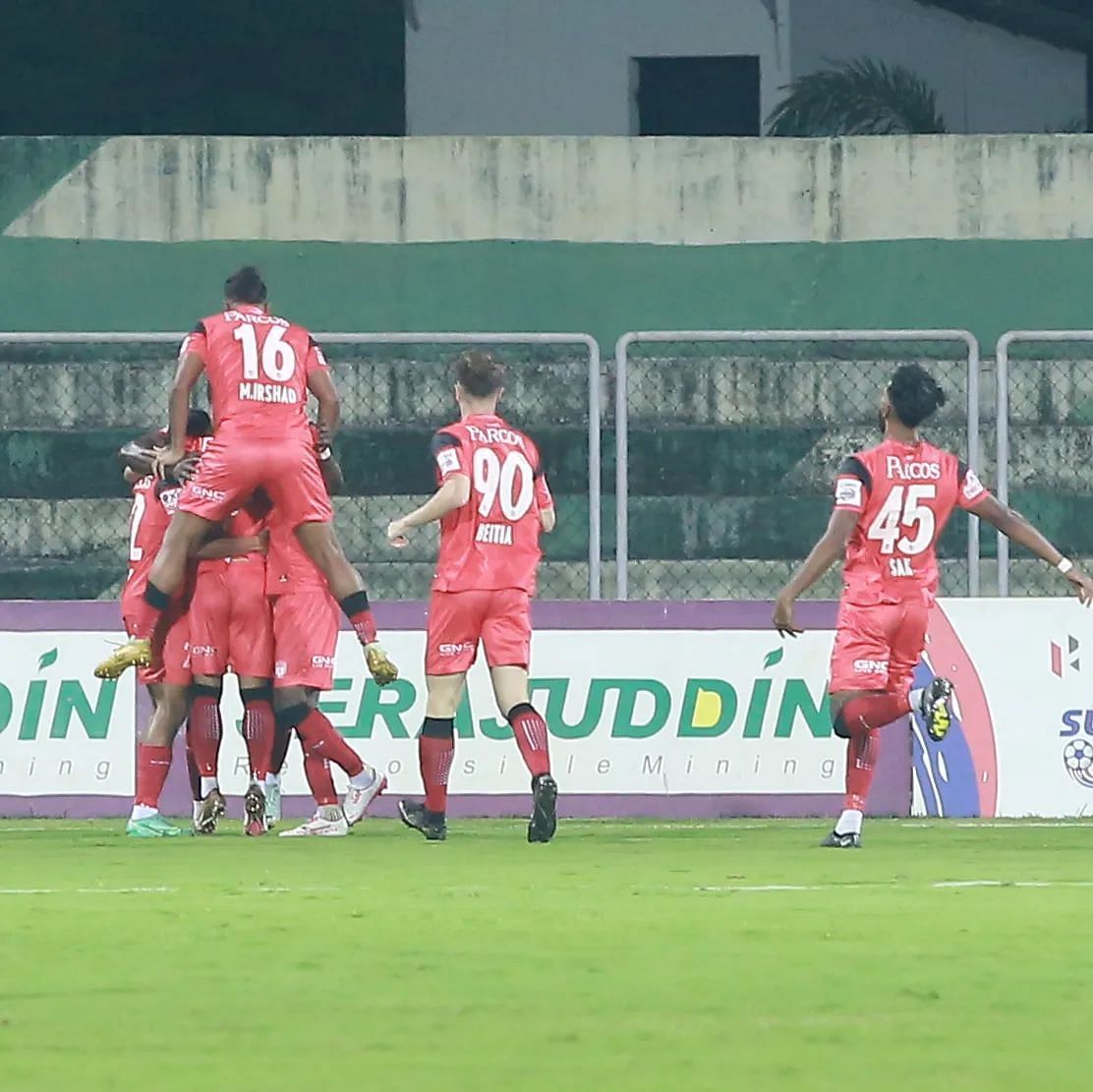 Despite scoring early NorthEast United FC failed to score again in the game (Image courtesy: AIFF Media)
