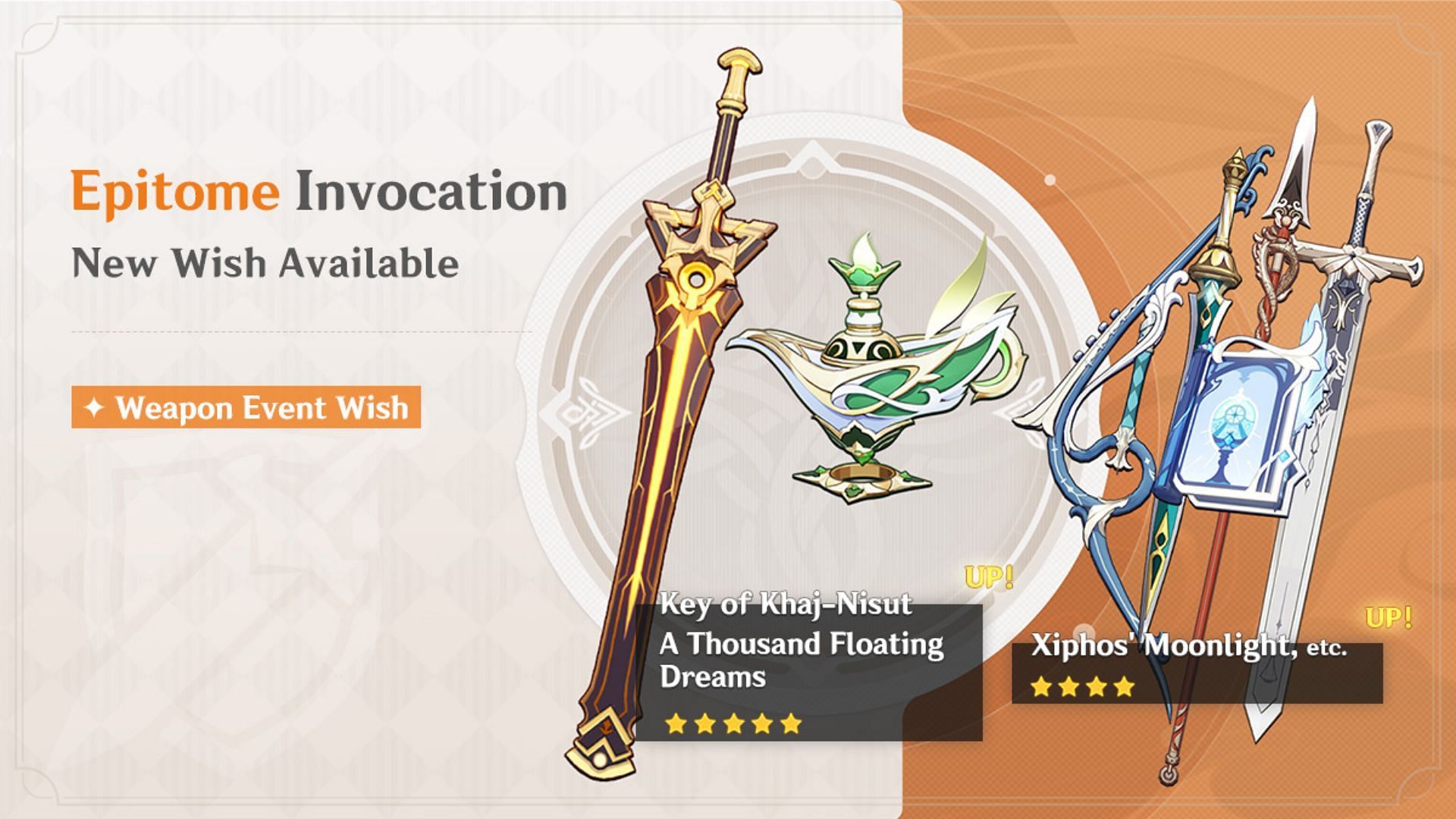 Official reveal of 3.6 weapon banner (Image via HoYoverse)