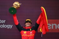 Carlos Sainz winning in Silverstone 2022