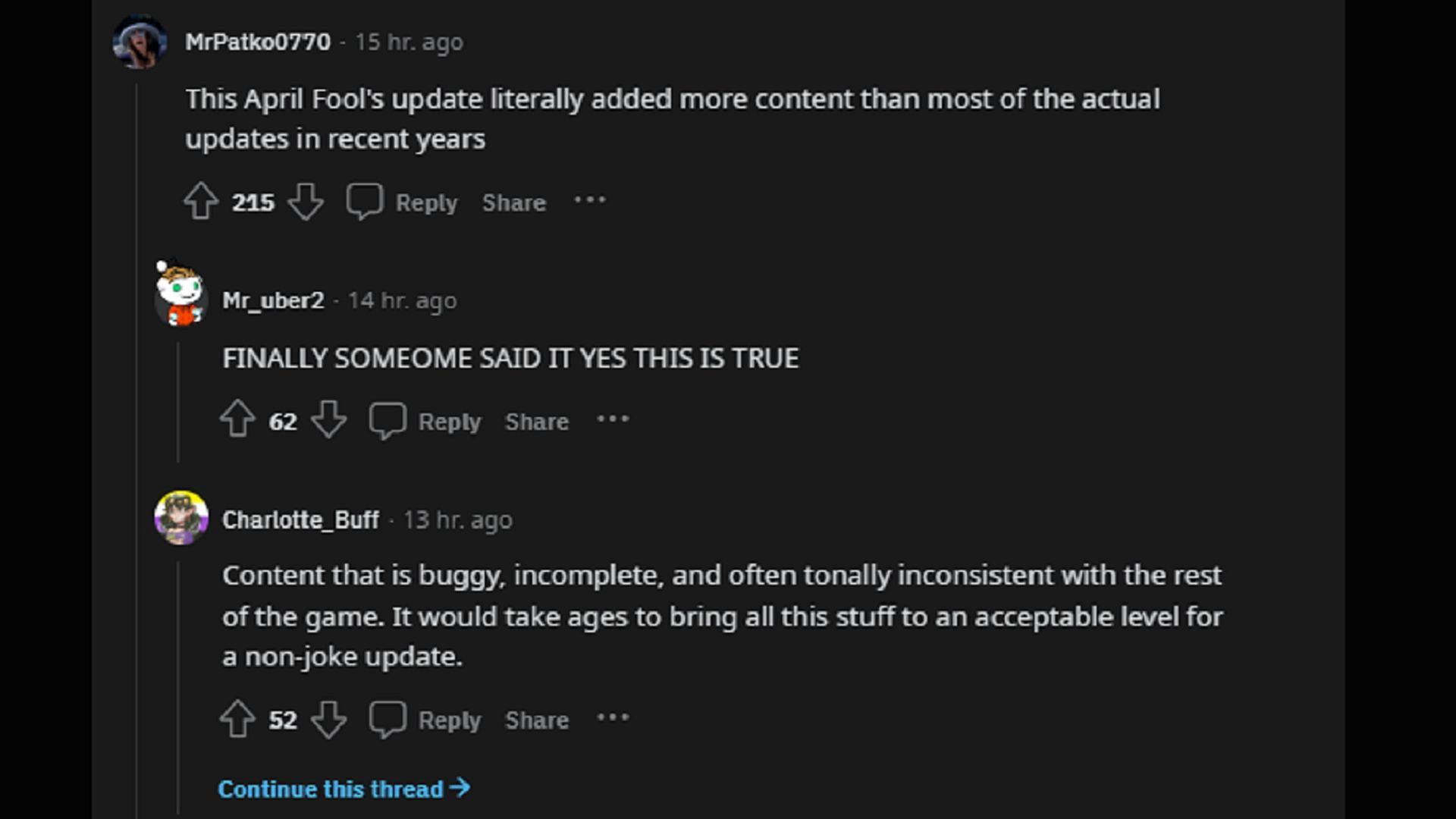 Minecraft fans debate the plausibility of Mojang adding a moon dimension and other April Fool&#039;s content to the game (Image via u/JackBoyEditor/Reddit)