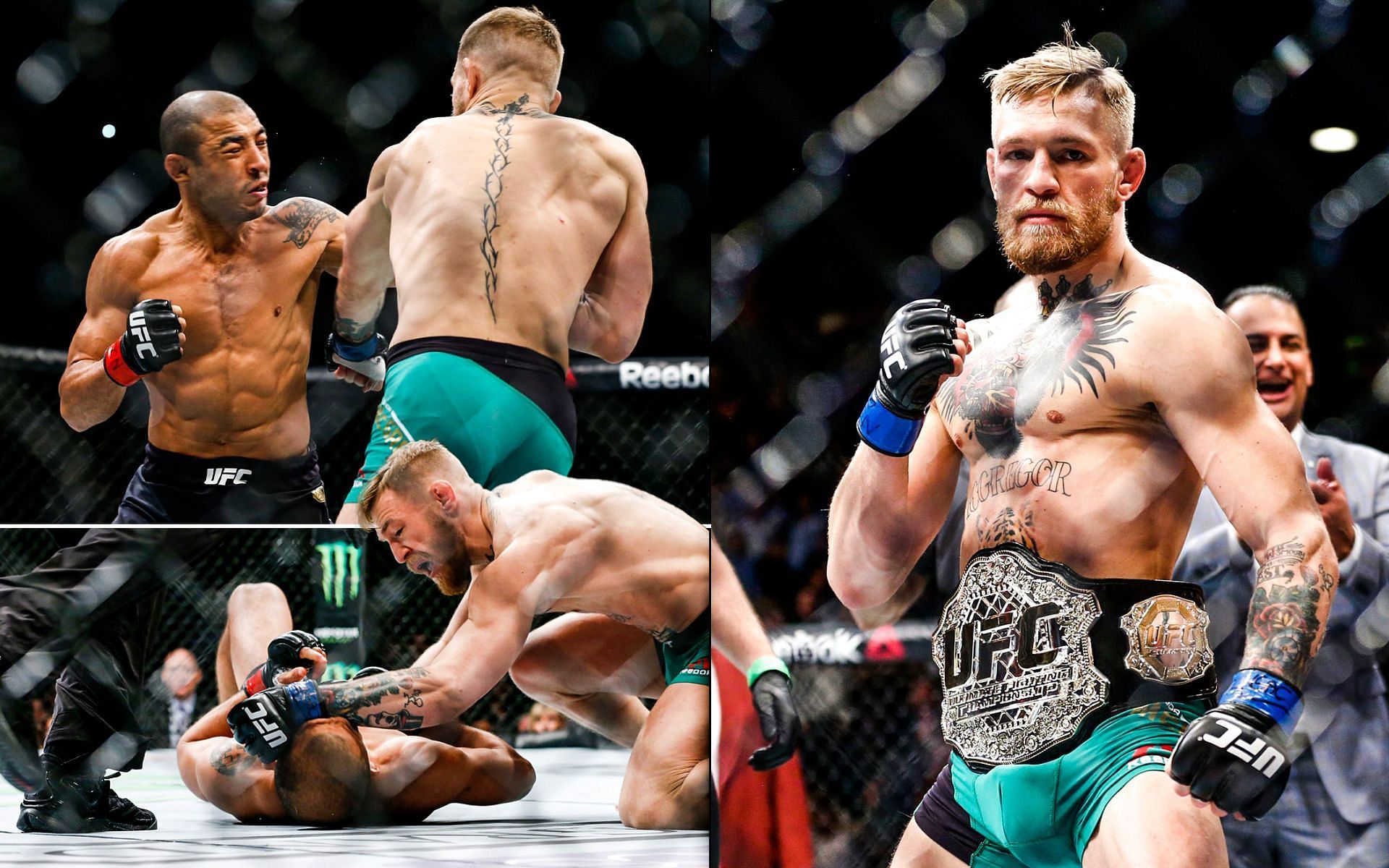 Conor McGregor knocking out Jose Aldo at UFC 194 [Images courtesy: @MMAFighting (Twitter)]