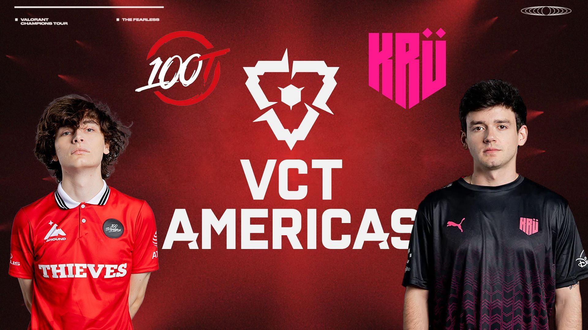 100 Thieves vs KR&Uuml; Esports at VCT Americas League 2023 (Image via Sportskeeda)