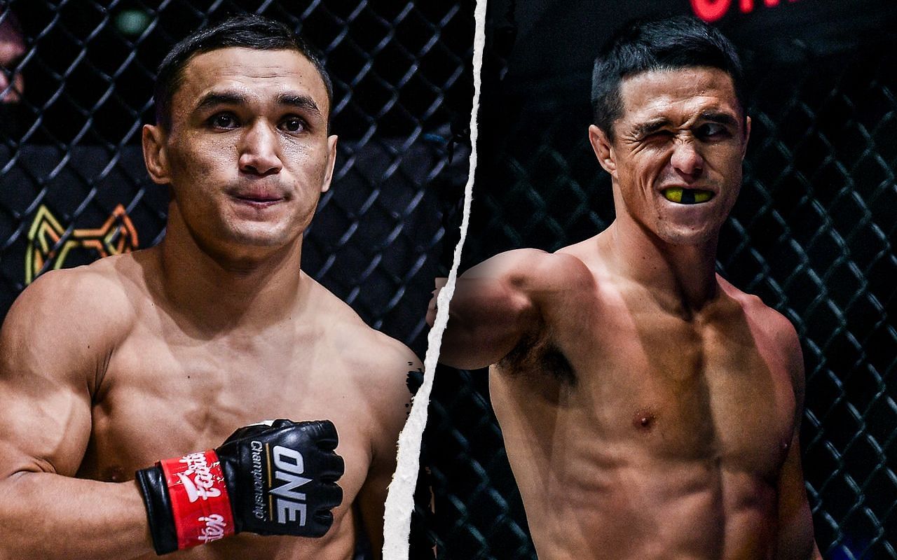 Kairat Akhmetov (L) / Reece McLaren (R) -- Photo by ONE Championship