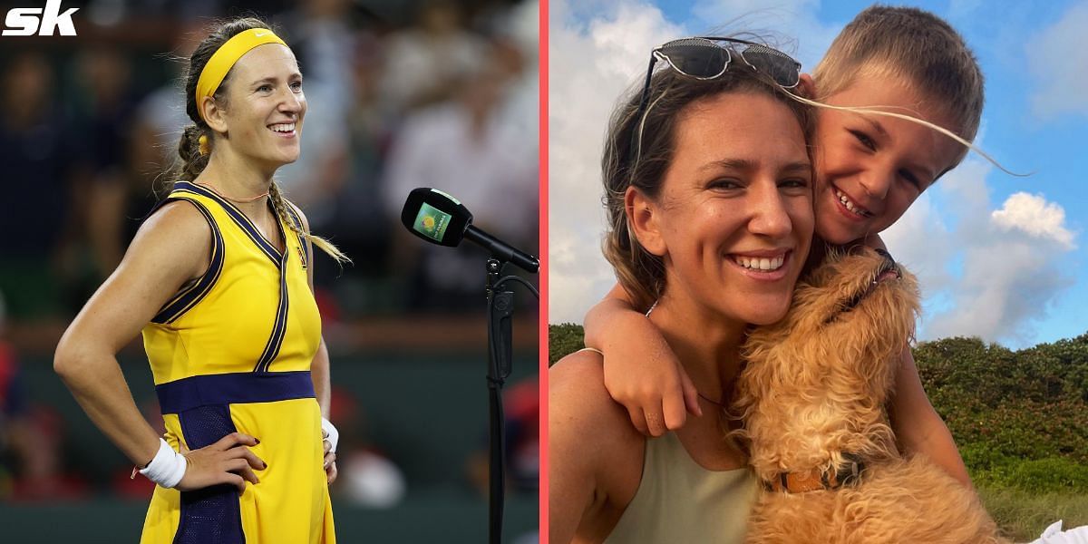 Victoria Azarenka with her son Leo