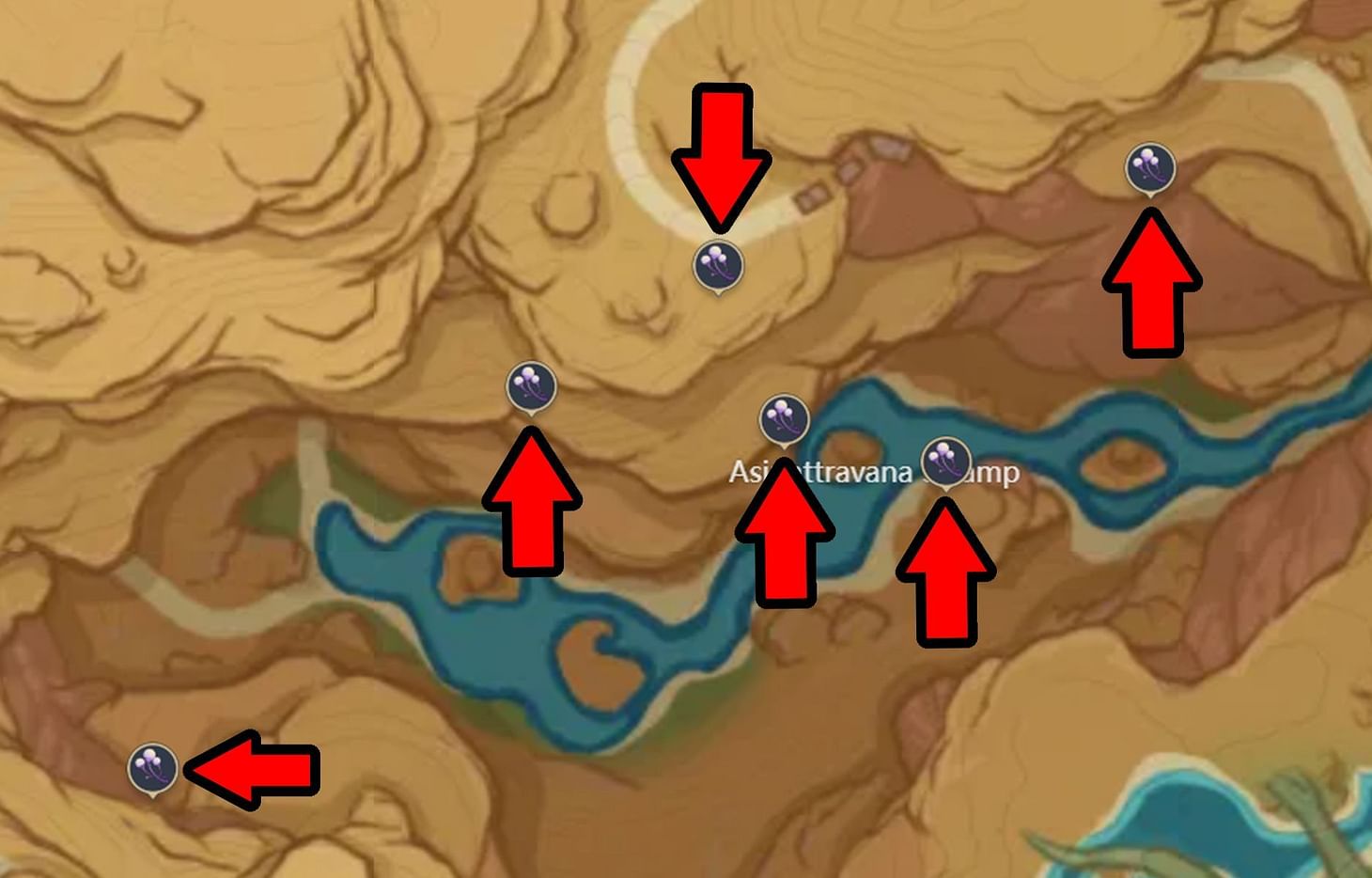 All 6 Udumbara Pistil locations in Genshin Impact