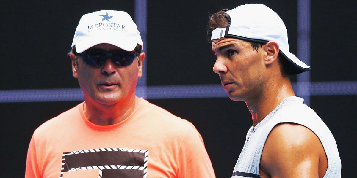 Rafael Nadal pictured with his uncle Toni