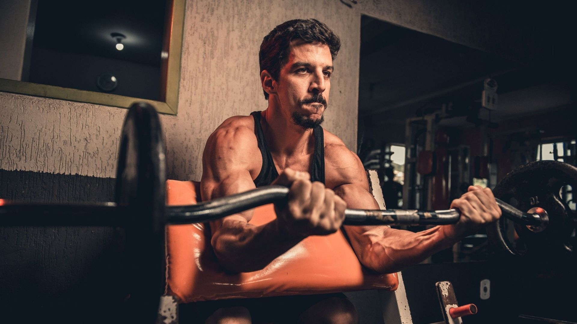 Preacher curls common mistakes to avoid.  (Image via Pxfuel)