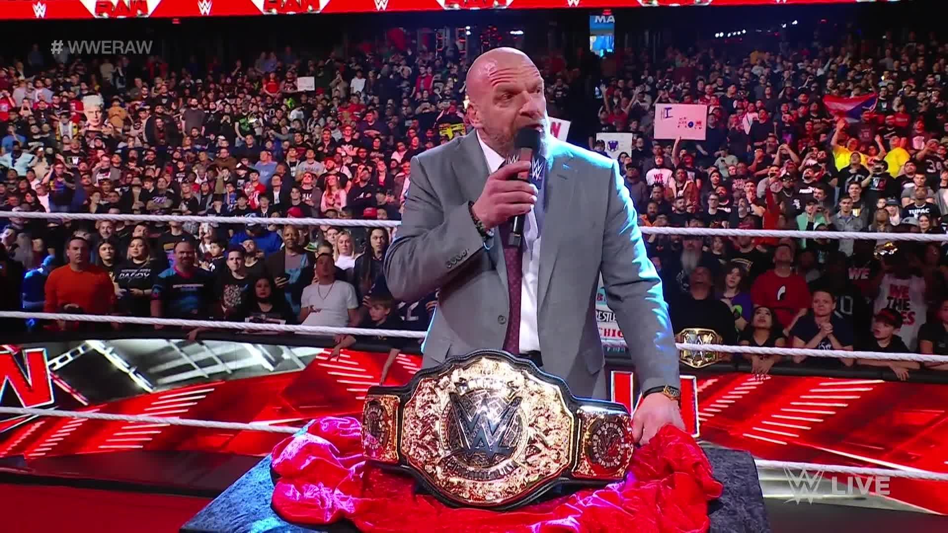 Triple H unveils the new World Heavyweight Championship