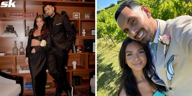 Nick Kyrgios reacts to girlfriend Costeen Hatzi's denial of impending engagement plans