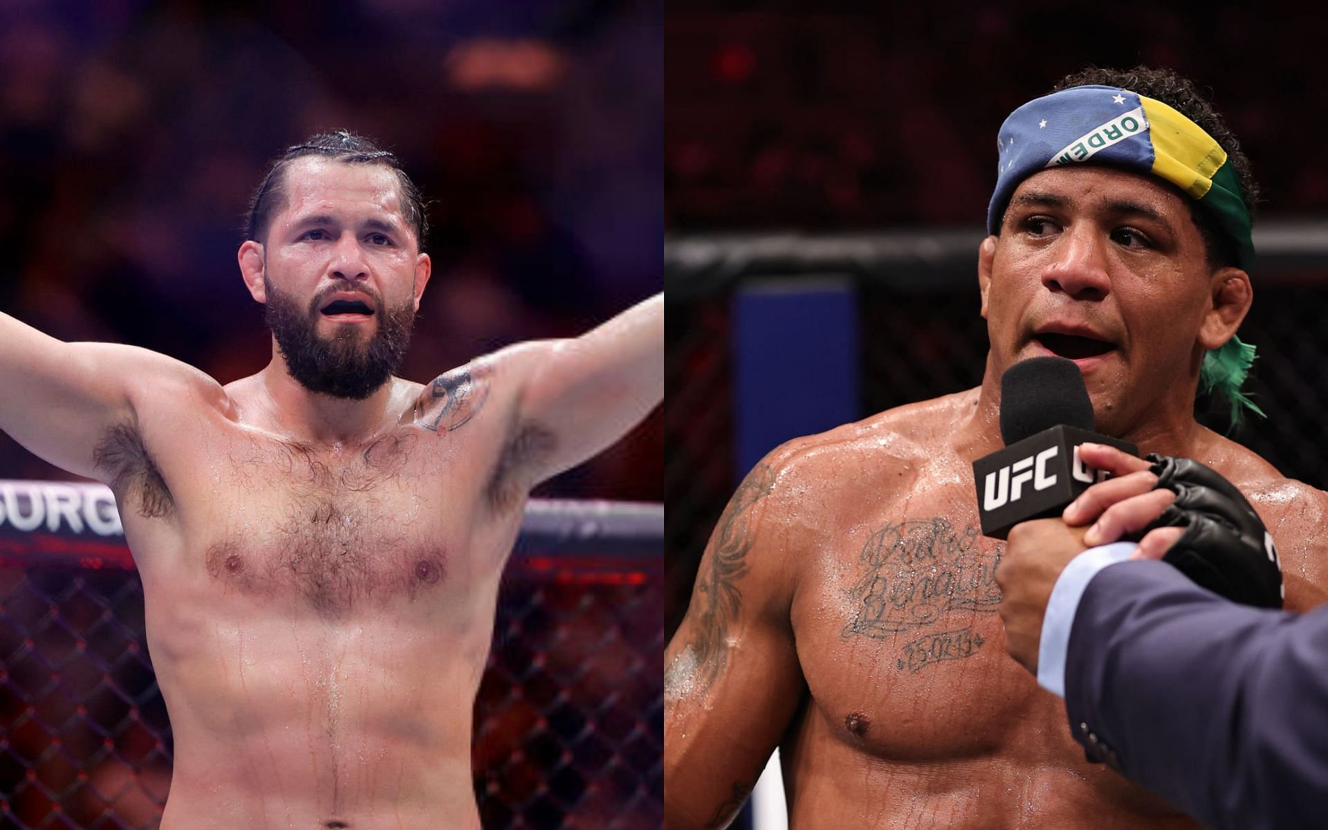 Jorge Masvidal (left) and Gilbert Burns (right)