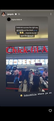 Tiafoe and Pegula's Instagram stories