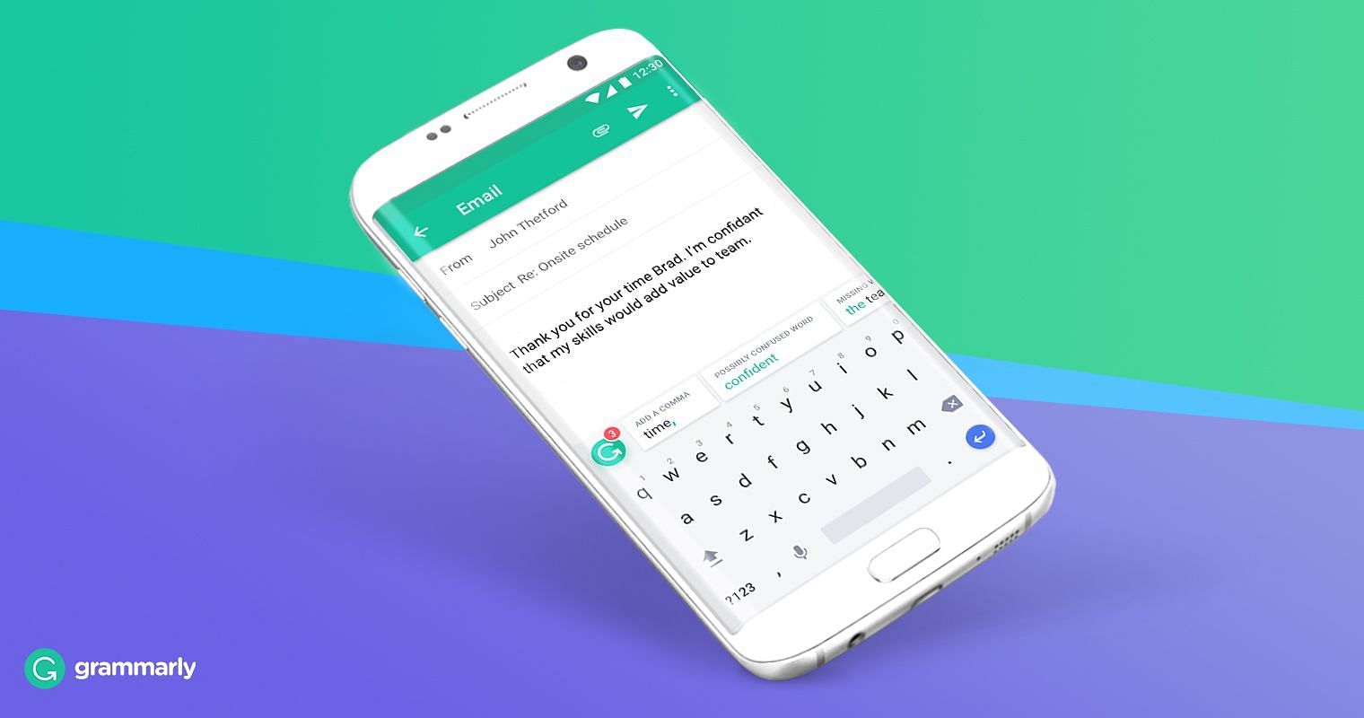 The Grammarly app for mobile (Image via Grammarly)