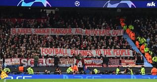“Glazers, Sheikh Mansour, all autocrats out!" - Bayern Munich fans unfurl banner with strong message in UCL loss to Manchester City