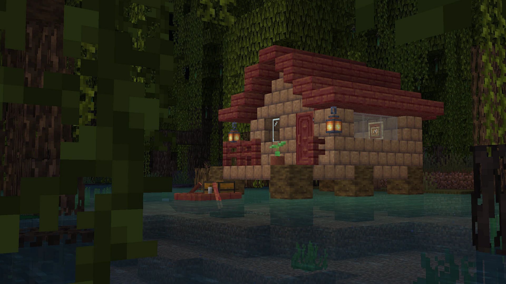 Mangrove hut in Minecraft (Image via Mojang)