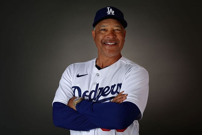 Los Angeles Dodgers manager Dave Roberts jokes about the influx of players on the paternity list: "They're all procreating together, I guess"