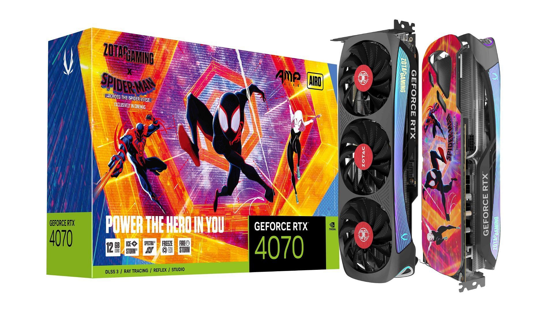 The limited-edition Zotac RTX 4070 Spider-Man: Across the Spider-Verse graphics cards launch next week (Image via Zotac)