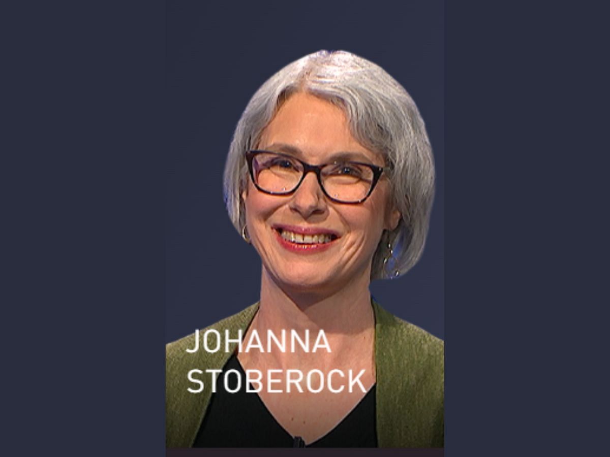 Johanna Stoberock: Tonight&#039;s winner (Image via jeopardy.com)