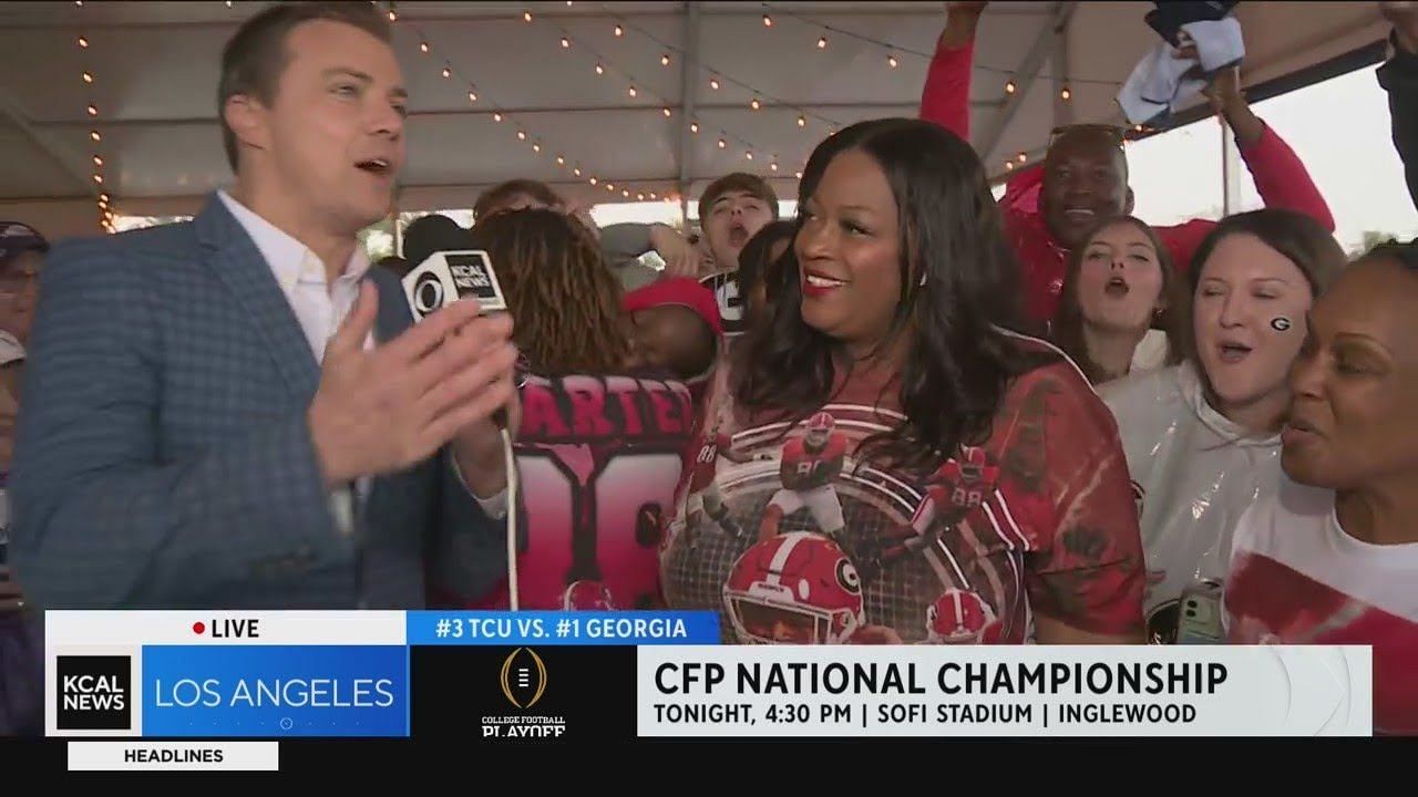 Toni Carter celebrates her son&#039;s victory in the NCAA Final Game