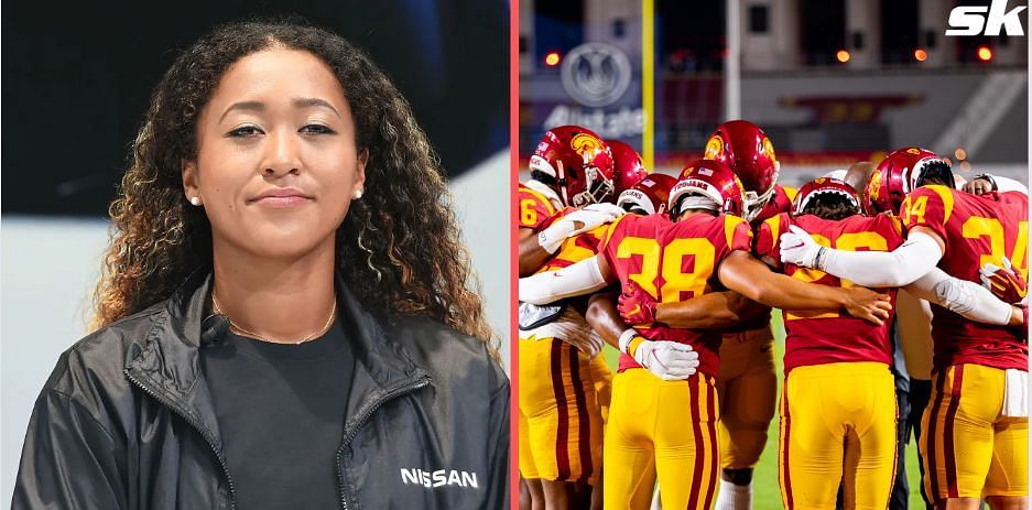 Naomi Osaka supports the USC football team in Los Angeles