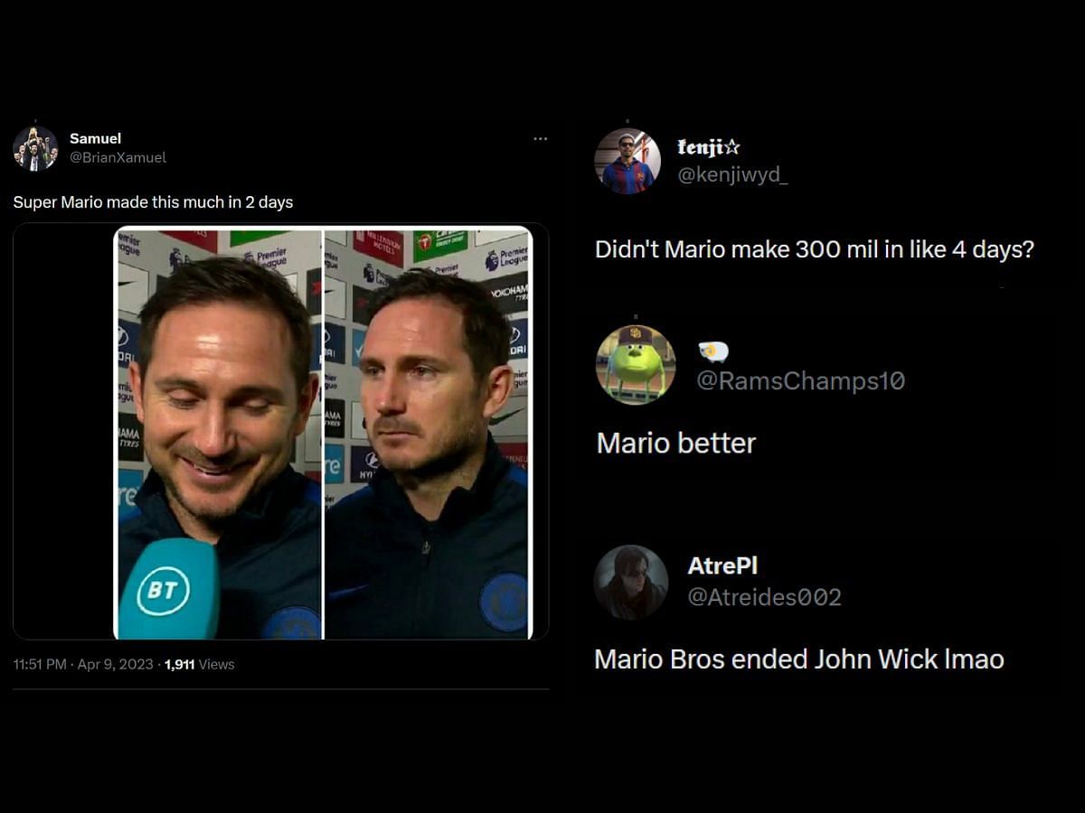 Mario fans attack John Wick: Chapter 4. (Image via Sportskeeda)