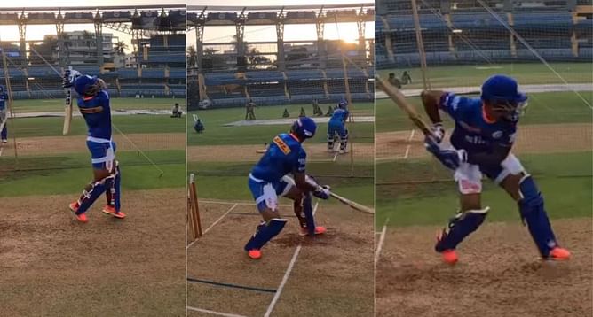 IPL 2023 : CSK के विरुद्ध होने वाले मैच से पहले जमकर तैयारी कर रहे हैं 'सूर्या दादा', प्रैक्टिस सेशन में लगाए जबरदस्त शॉट्स