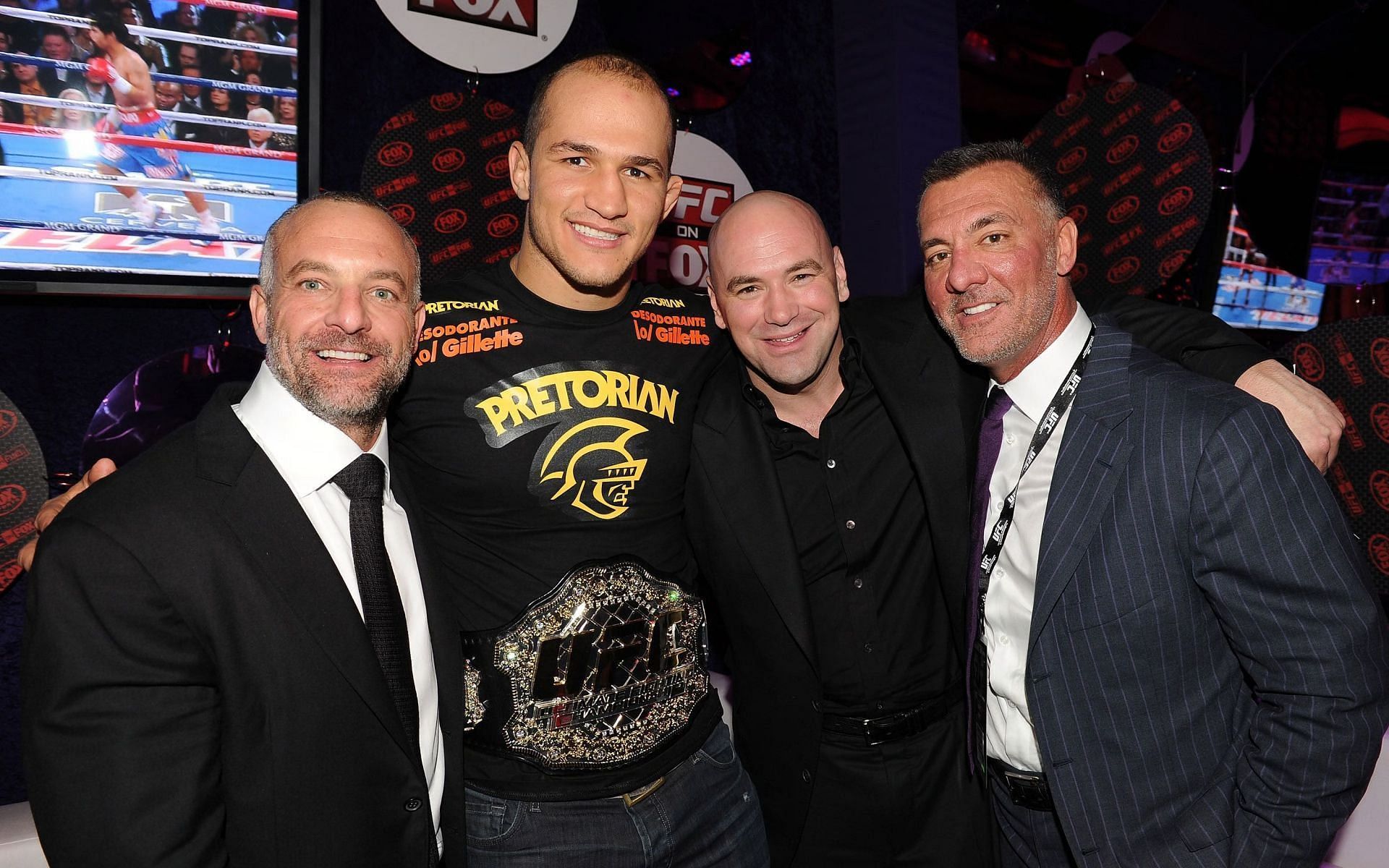 From left to right: Lorenzo Fertitta, Junior dos Santos, Dana White and Frank Fertitta III