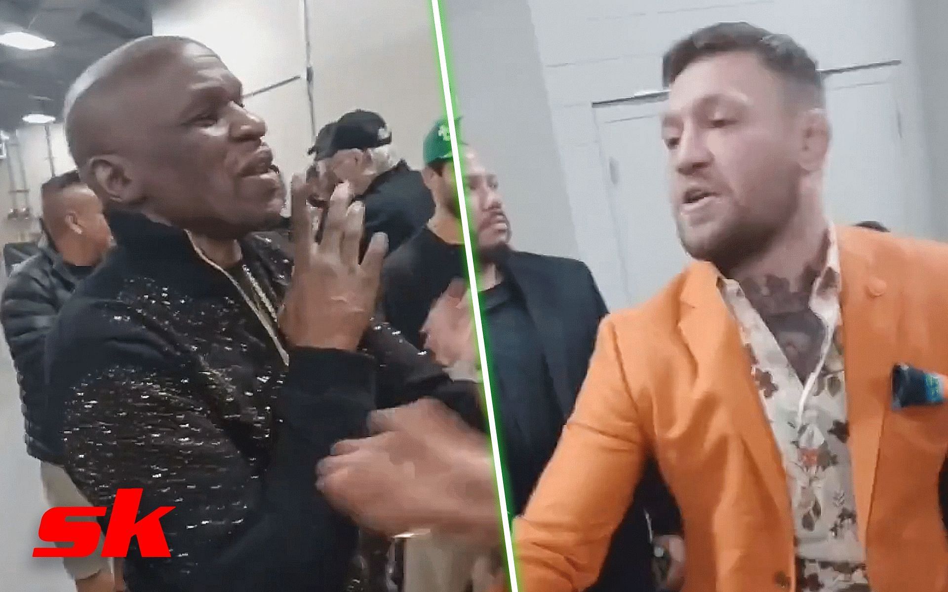 Conor McGregor meets Floyd Mayweather Sr. [Image courtesy: @FullCombat_ on Twitter]