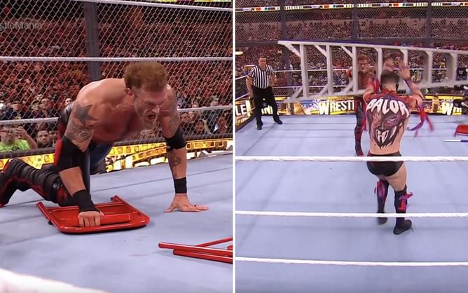 [VIDEO] Finn Balor gets busted open at WrestleMania 39 after a brutal move from Edge