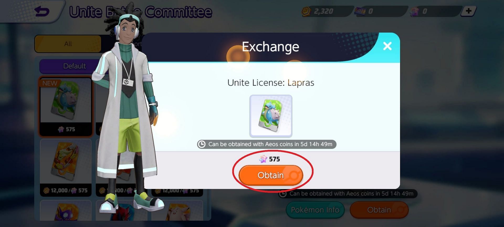 The final step to unlock Lapras License (Image via The Pokemon Company)