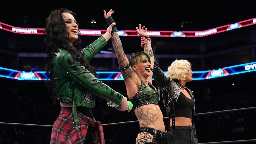 AEW stars: Saraya, Toni Storm, and Ruby Soho