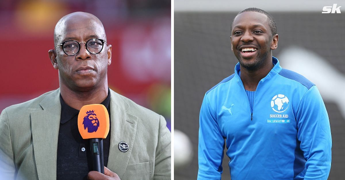 Arsenal legend Ian Wright (R) takes a dig at his son, former Manchester City winger Shaun Wright-Phillips (L).