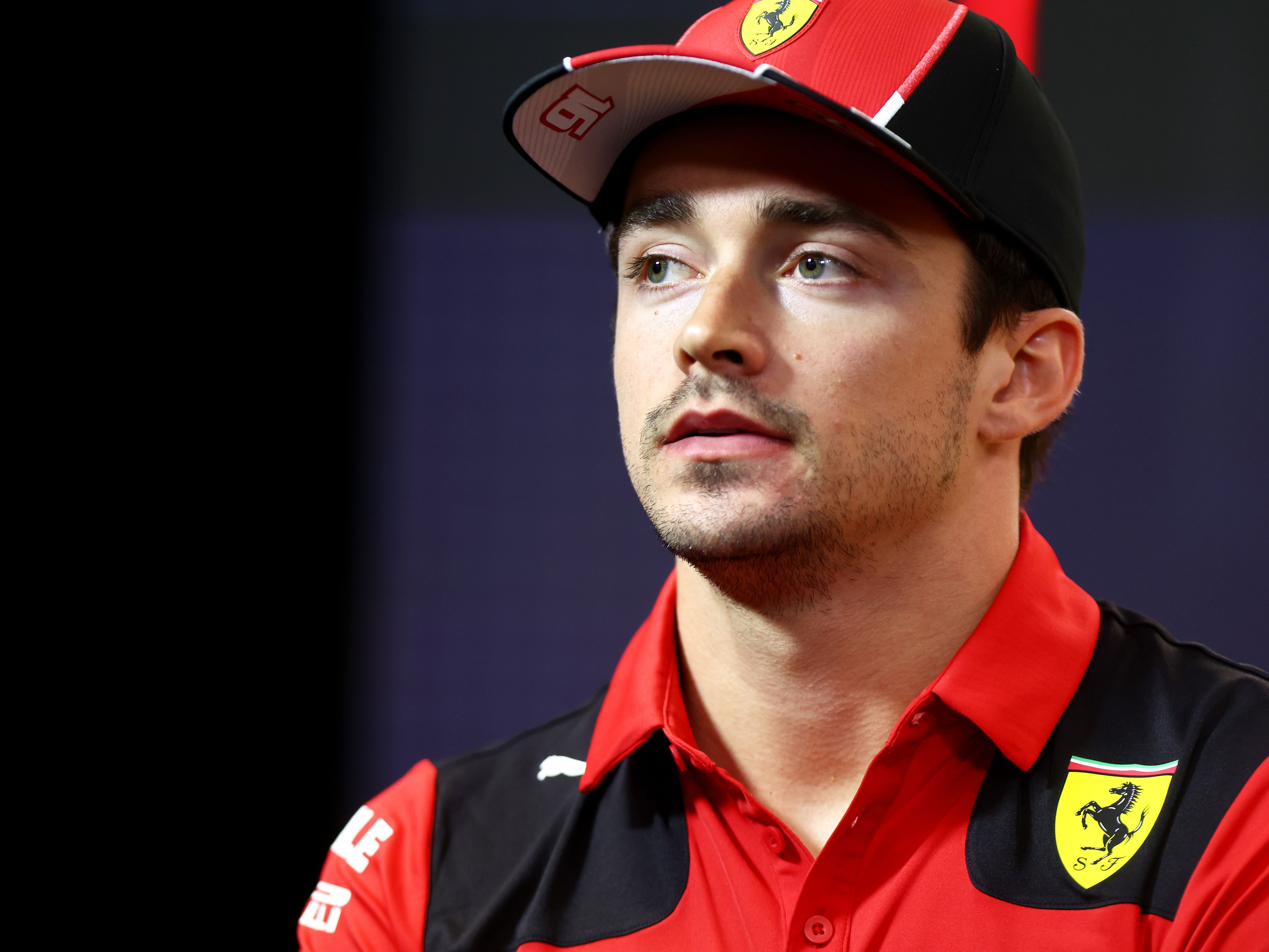 Charles Leclerc attends the Drivers Press Conference during previews ahead of the 2023 F1 Australian Grand Prix (Photo by Dan Istitene/Getty Images)