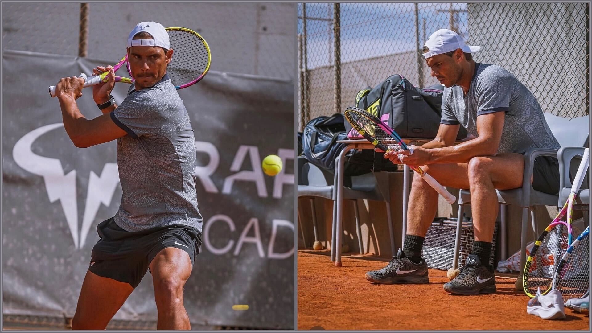 Rafael Nadal practice kit French Open 