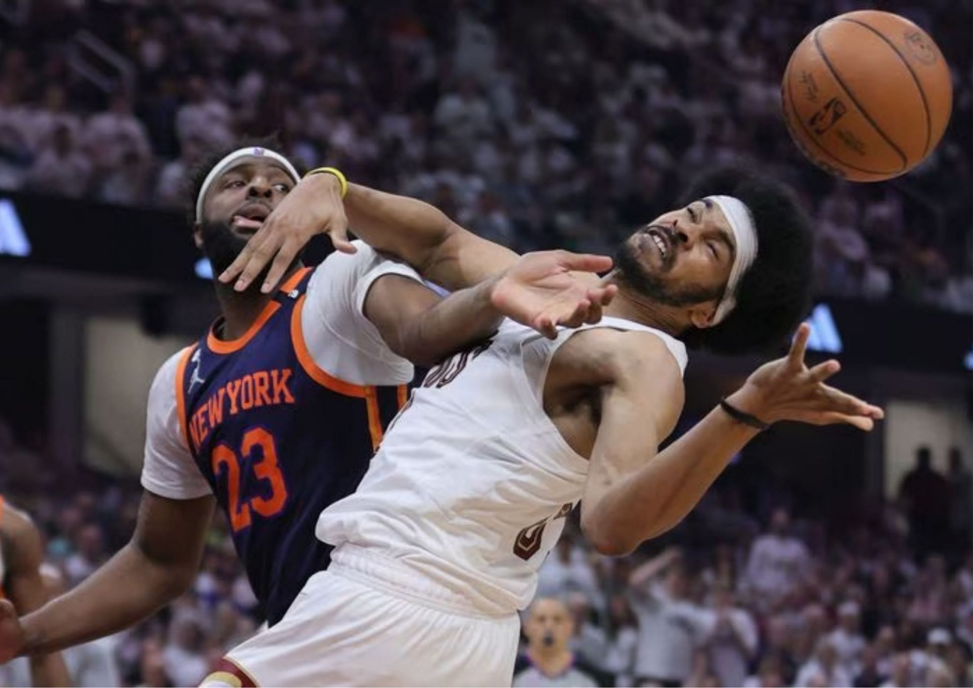 The New York Knicks have outrebounded the Cleveland Cavaliers in five meetings this season.