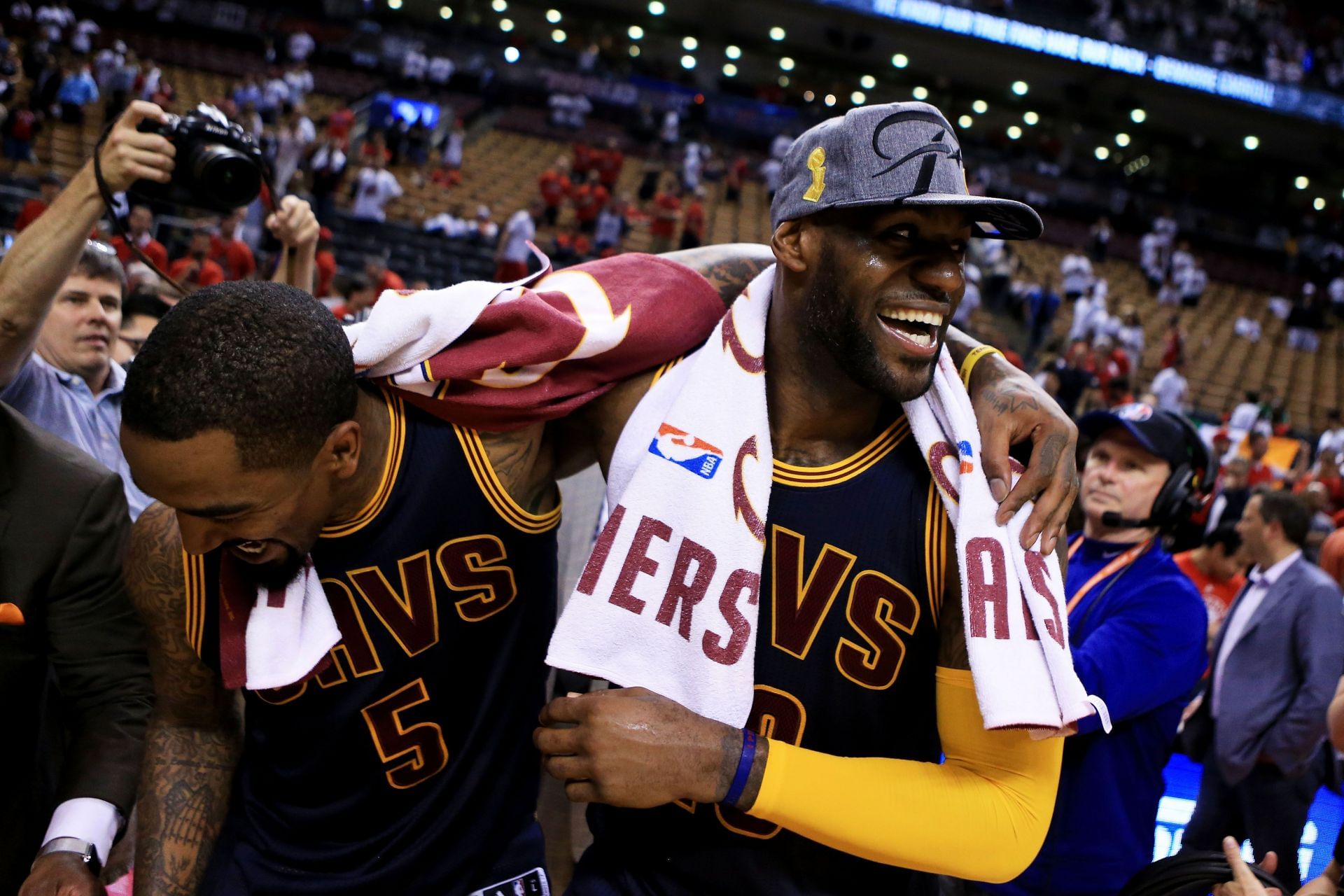 J.R. Smith and LeBron James