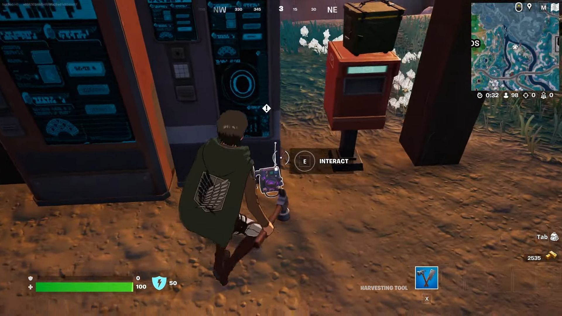 Sensor Backpack can be found next to a small machine (Image via YouTube/Bodil40)