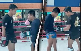 Rodtang and Superbon goof around during training session