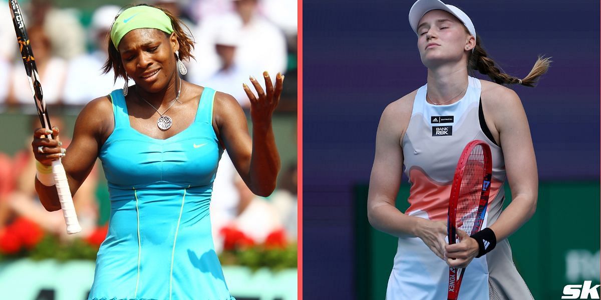 Serena Williams (L) and Elena Rybakina (R)