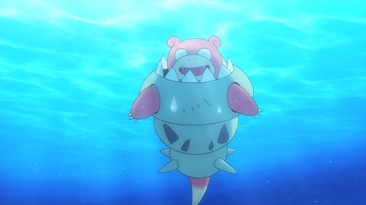 Mega Slowbro as it appears in the animated trailer for Pokemon Omega Ruby and Alpha Sapphire (Image via The Pokemon Company)